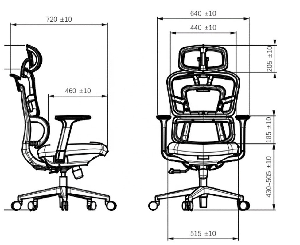 Kursi Kantor Ergonomis Jaring Belakang Ganda yang Dapat Disesuaikan untuk Furnitur Kantor Modern