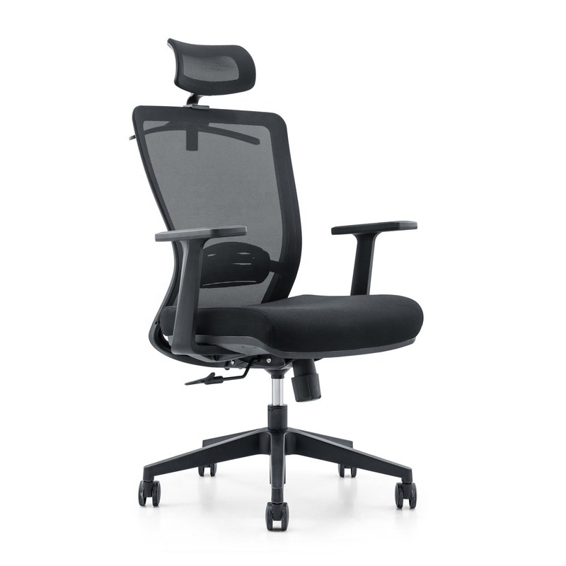 650*690*1150-1250mm Kursi kantor mewah yang dapat disesuaikan dengan kain mesh dan sandaran lengan tetap