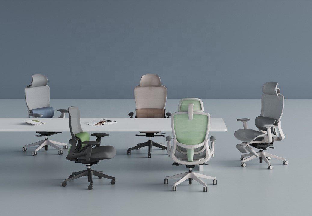 Kursi Boss Full Mesh dengan Mekanisme Donati Furnitur Kantor Modern Mewah Lulus Uji BIFMA