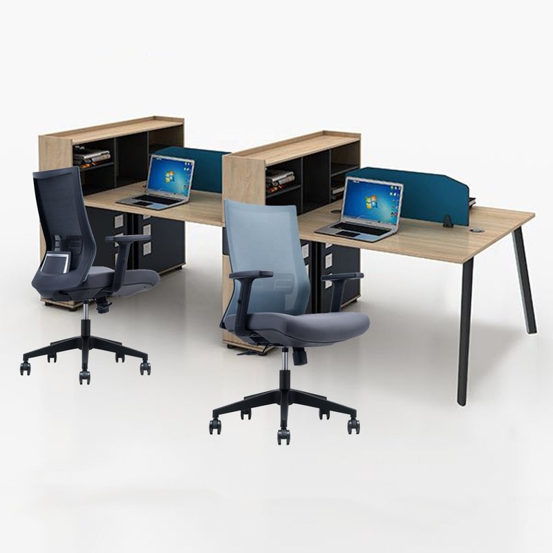 Kursi Eksekutif Kantor Jaring Belakang Tengah Kain Gaya Desain Modern dengan Lengan 2D Ergonomis
