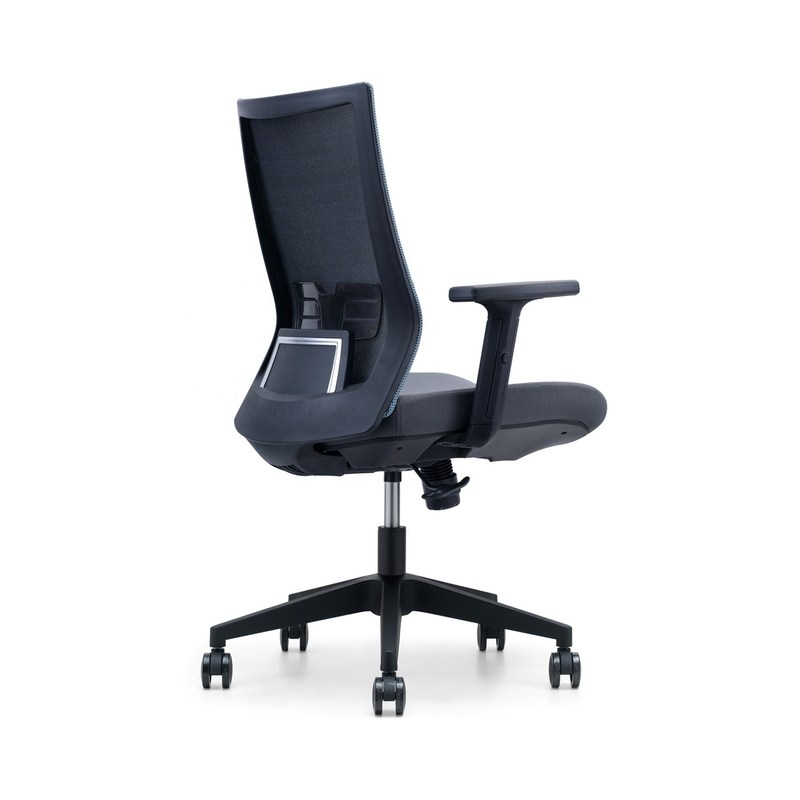 Kursi Eksekutif Kantor Jaring Belakang Tengah Kain Gaya Desain Modern dengan Lengan 2D Ergonomis