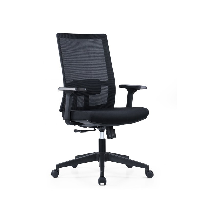 2D Arm Ergonomic Office Revolving Computer Chair dengan Dukungan Lumbar dan Kain Mesh