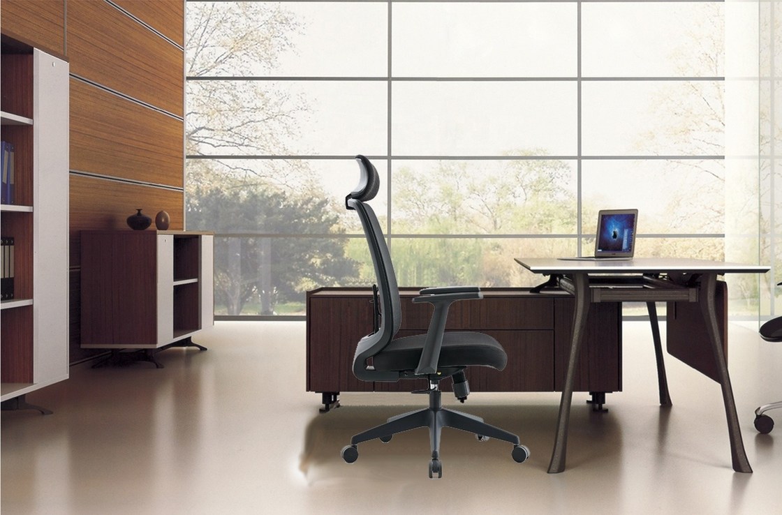 Kursi Jaring Putar Sandaran Tinggi yang Dapat Disesuaikan untuk Manajer Kantor M-062A Eksekutif