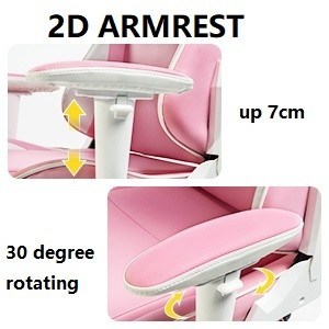 Customize Pink LED RGB Computer PC Game Chair Gaming PU Leather Silla Gamer with 2D Armrest