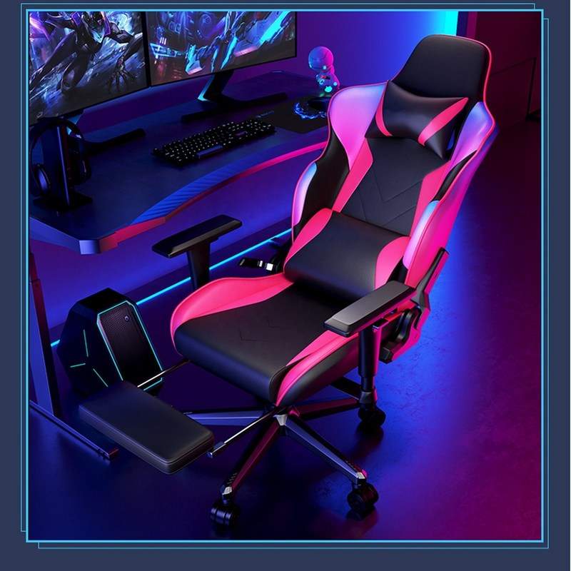 Flowing Light And Color Luxury PU Leather Racing Gaming Chair for Computer Gamer