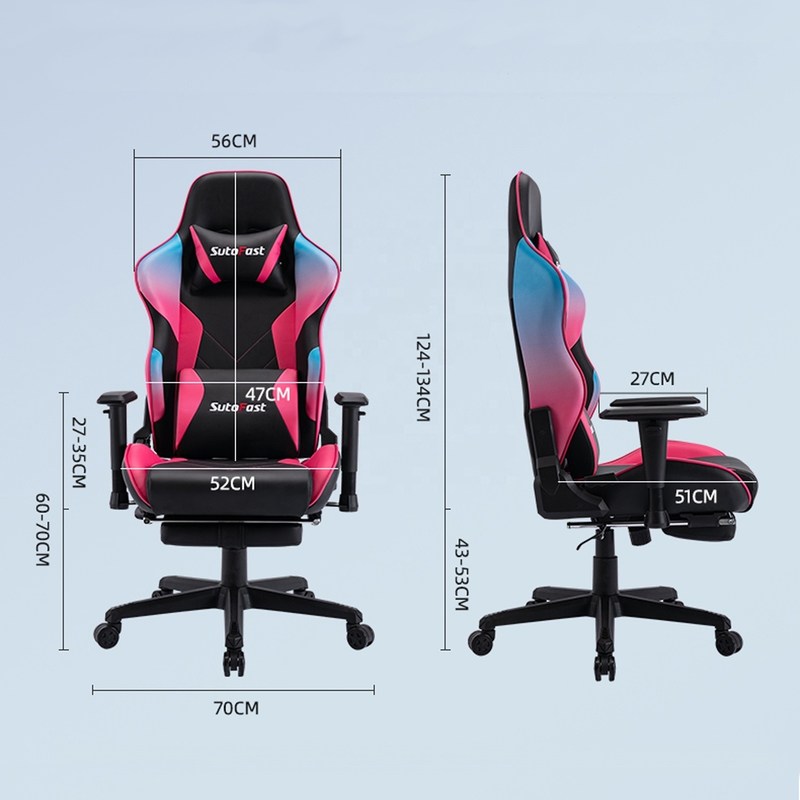 Flowing Light And Color Luxury PU Leather Racing Gaming Chair for Computer Gamer