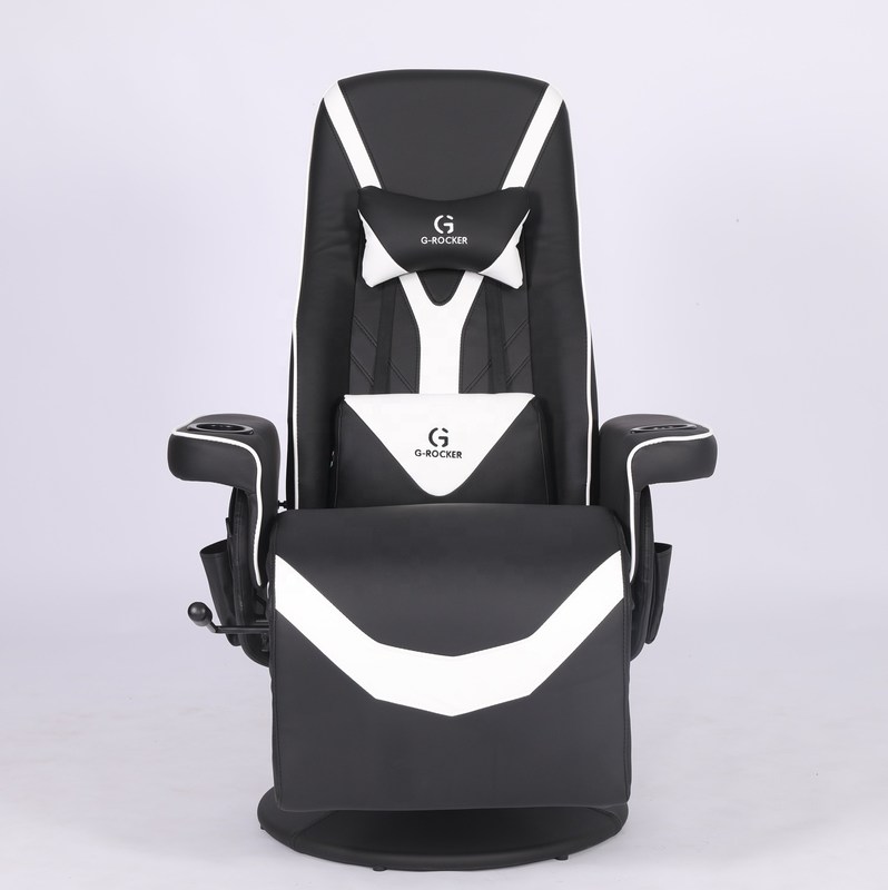 Kursi kantor khusus Kursi permainan mewah dengan pemegang cangkir dalam kulit gaya balap merah muda