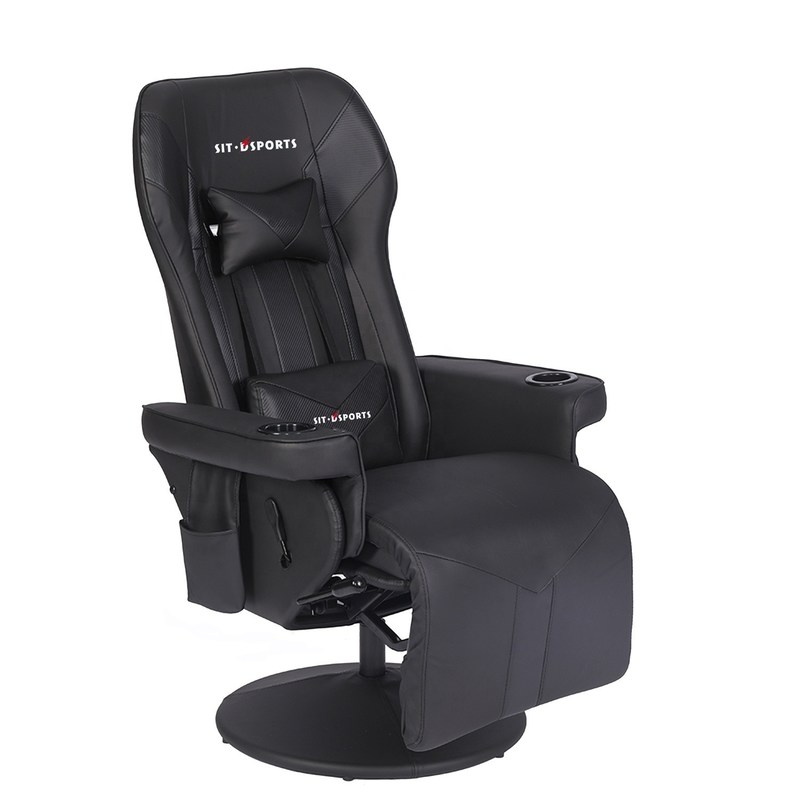 ODM OEM Executive Chair Racing Style Kulit Game Chair dengan Cup Holder dan Footrest