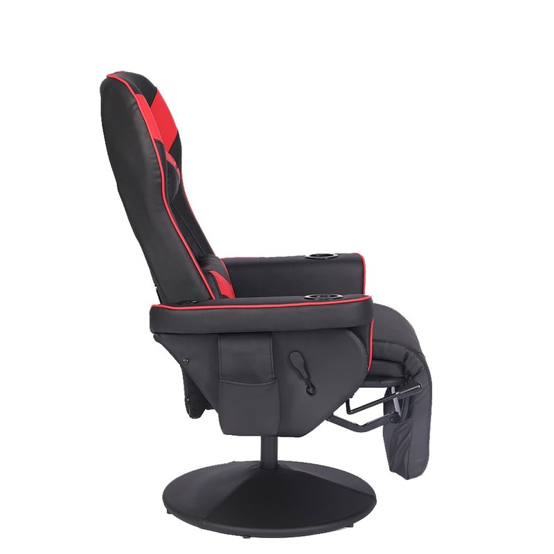 ODM OEM Executive Chair Racing Style Kulit Game Chair dengan Cup Holder dan Footrest